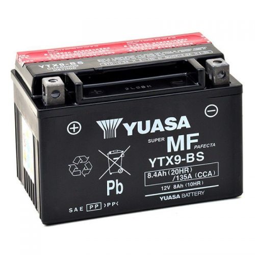 YUASA BATTERIA YTX9-BS 12 Volt 8,4 Ampere - Senza manutenzione - AGM