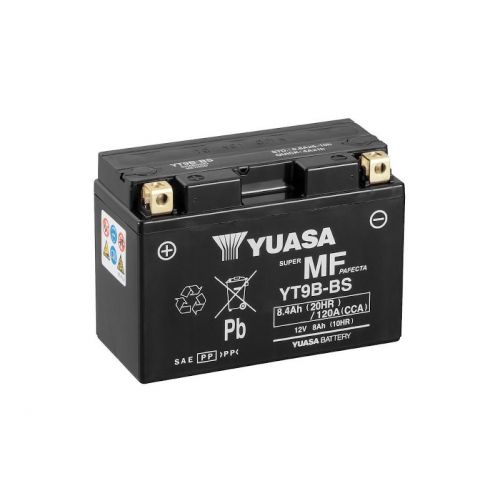 YUASA BATTERIA YT9B 12 Volt 8,4 Ampere Pre-attivata senza manutenzione AGM