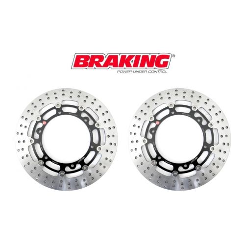 BRAKING AP19FL 2 Dischi Freno Anteriore Tondo Flottante R-FLO per APRILIA ETV CAPONORD 1000 / ABS 2001 / 2007