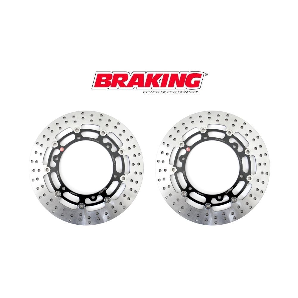 BRAKING AP19FL 2 Dischi Freno Anteriore Tondo Flottante R-FLO per APRILIA ETV CAPONORD 1000 / ABS 2001 / 2007
