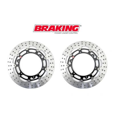 BRAKING AP19FL 2 Dischi Freno Anteriore Tondo Flottante R-FLO per APRILIA ETV CAPONORD 1000 / ABS 2001 / 2007