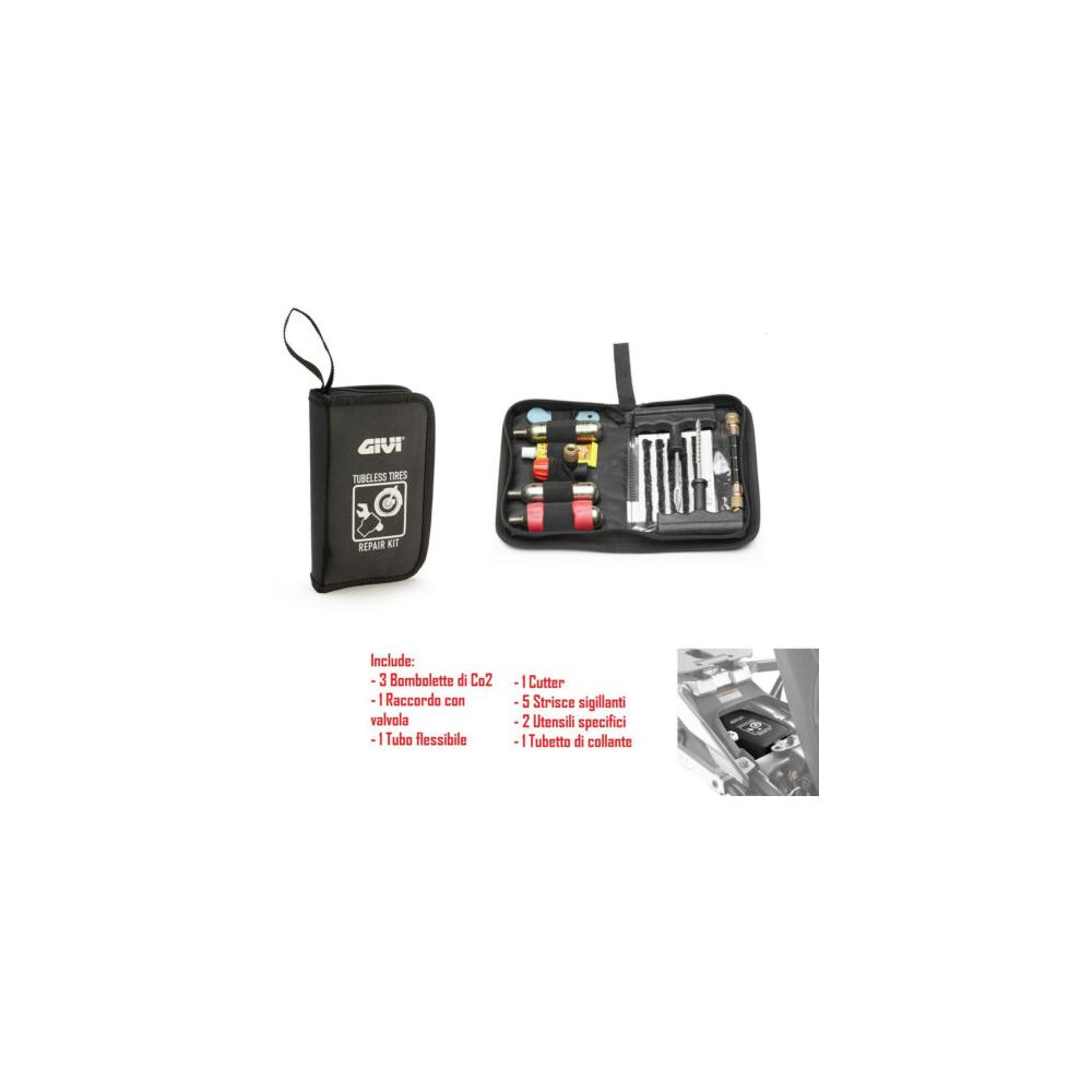 Kit Riparazione Pneumatici GIVI S450 Tubeless Antiforatura Moto