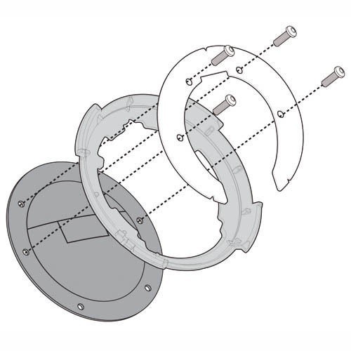 GIVI BF02 FLANGIA ATTACCO TANKLOCK BORSE SERBATOIO PER APRILIA - BENELLI - MV AGUSTA - TRIUMPH