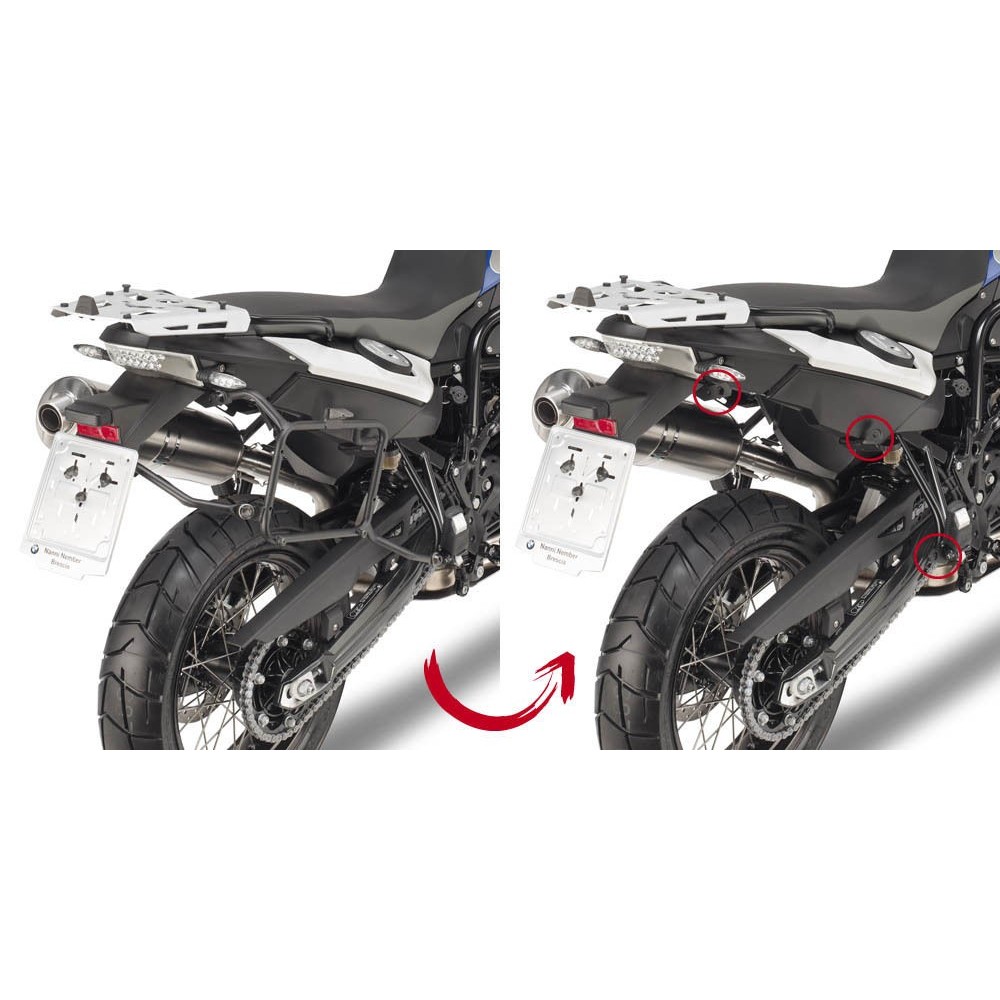 Telai Laterali GIVI PLR5103 Sgancio Rapido per BMW F 800 GS e F 700 GS