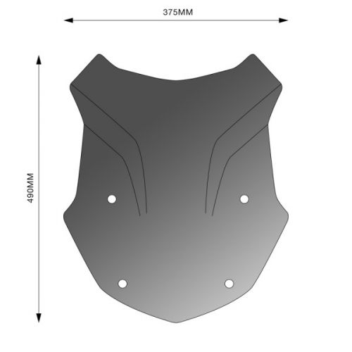 BARRACUDA Cupolino AEROTOURER Fumè scuro per BMW R 1250 GS 2019 / 2021