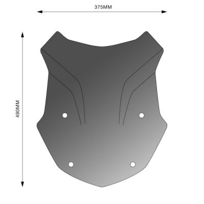 BARRACUDA Cupolino AEROTOURER Fumè scuro per BMW R 1250 GS 2019 / 2021