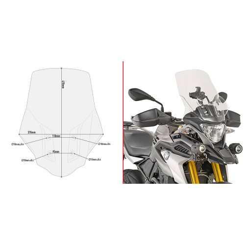 GIVI Cupolino specifico trasparente per BMW G 310 GS 2017 / 2026