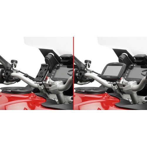 Supporto GIVI universale in alluminio anodizzato per il fissaggio dei navigatori Garmin Zumo