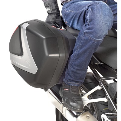 Coppia Valigie Laterali GIVI V37 Tech 37 Litri Catadiottri Fumé