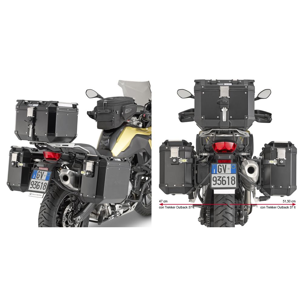 GIVI Portavaligie laterale per valigie MONOKEY - CAM-SIDE per BMW F 750 GS - F 800 GS - F 850 GS / ADV - F 900 GS ADV
