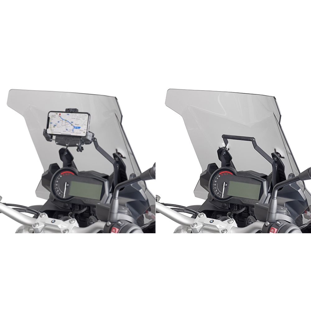 GIVI Traversino da montare dietro il cupolino per porta GPS - smartphone per BMW F 750 GS - F 850 GS 2018 / 2020