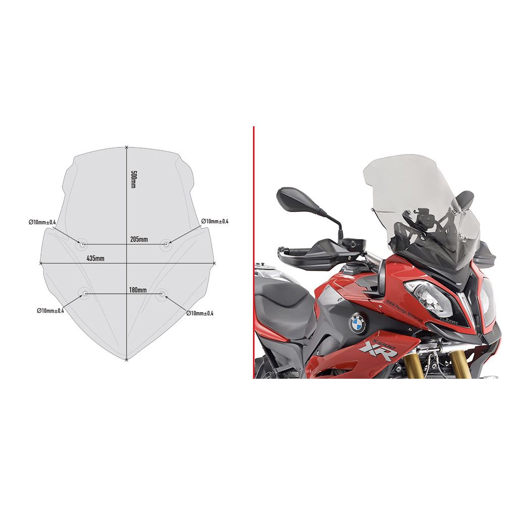 Cupolino Fumé GIVI D5119S per Moto BMW S 1000 XR 15-19