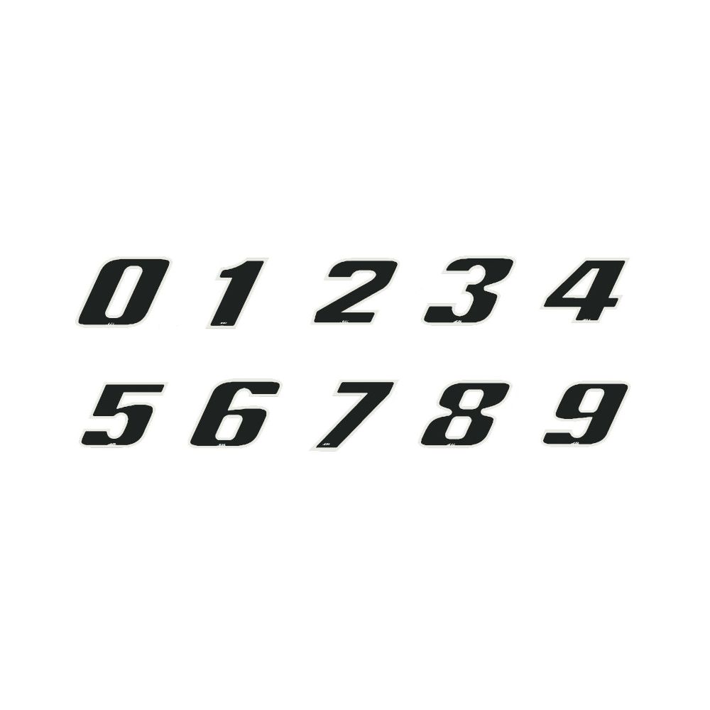 T4TUNE Numeri Adesivi da 0 a 9 nero 9 cm