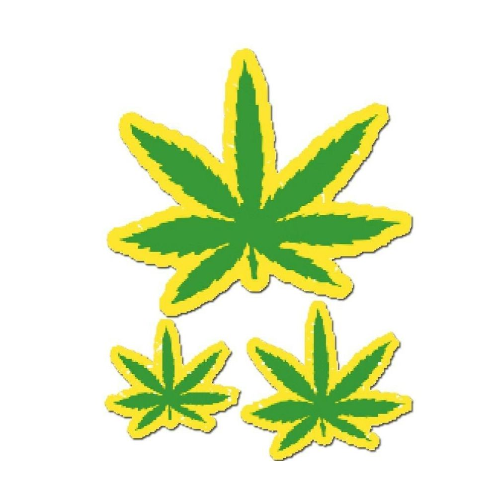 T4TUNE Adesivo Marjuana 10 x 12 cm