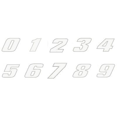 T4TUNE Numeri Adesivi da 0 a 9 bianco 13 cm