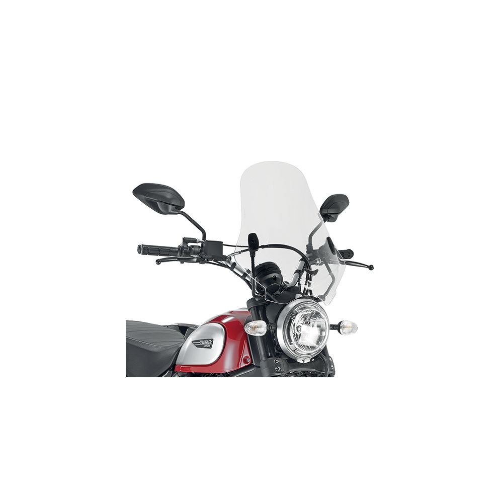 Parabrezza GIVI trasparente con attacchi specifici per DUCATI SCRAMBLER 400 / 800