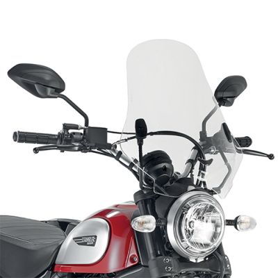 Parabrezza GIVI trasparente con attacchi specifici per DUCATI SCRAMBLER 400 / 800