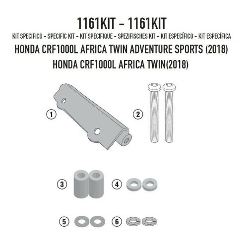 Kit GIVI specifico per montare il PLR1161 / PL1161CAM per HONDA AFRICA TWIN 1000 / ADVENTURE SPORTS 2018 2019