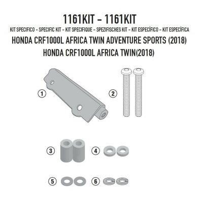 Kit GIVI specifico per montare il PLR1161 / PL1161CAM per HONDA AFRICA TWIN 1000 / ADVENTURE SPORTS 2018 2019