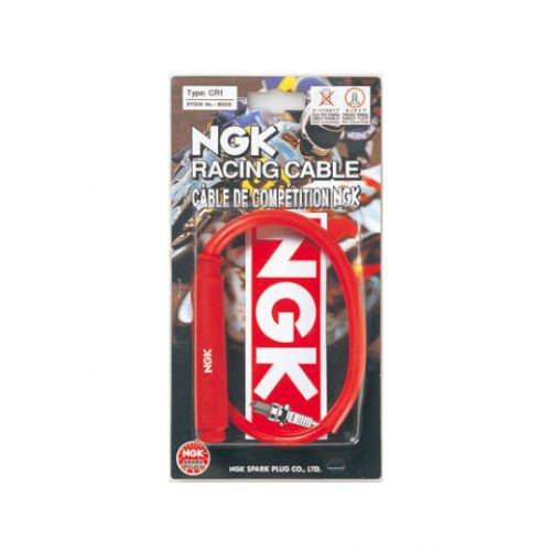Filo elettrico racing NGK CR1 con cappuccio per candela in silicone rosso