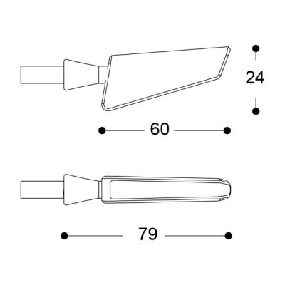 BARRACUDA SQ-LED B-LUX Frecce a Led Indicatori di Direzione - misure