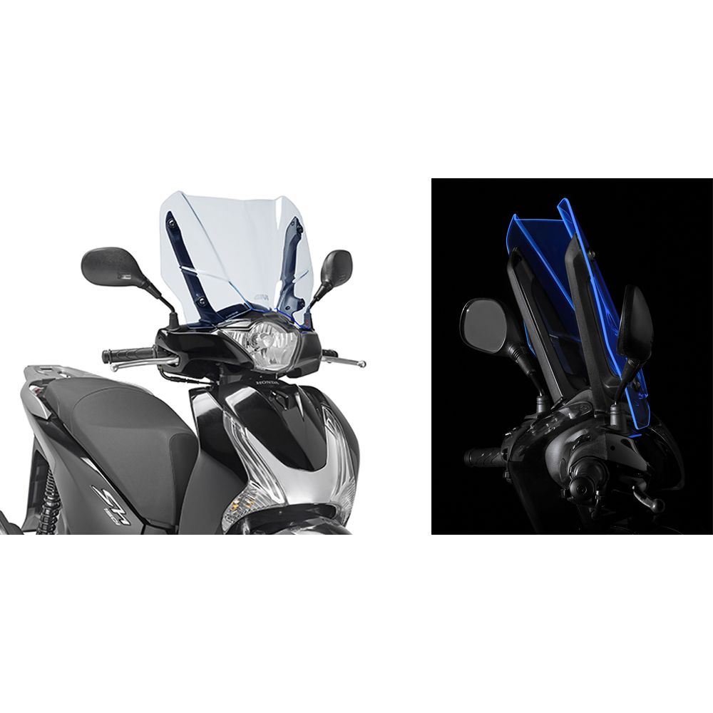Cupolino GIVI D1128BL ICE Bordo Fluorescente per Honda SH 125i 150i ABS