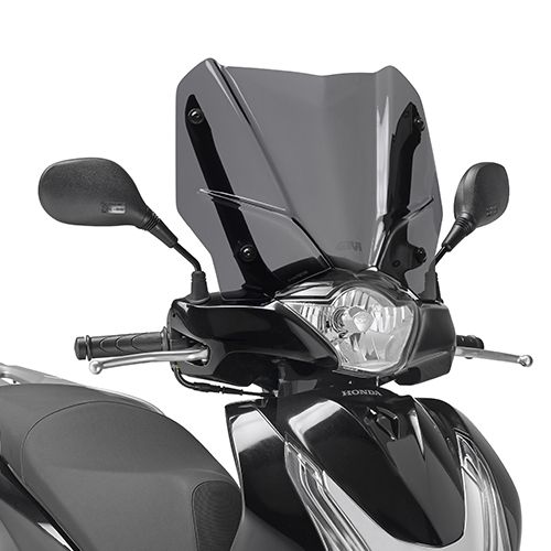 GIVI Cupolino fumé da montare su attacchi parabrezza originale per HONDA SH 125 i ABS - SH 150 i ABS 2012 / 2016