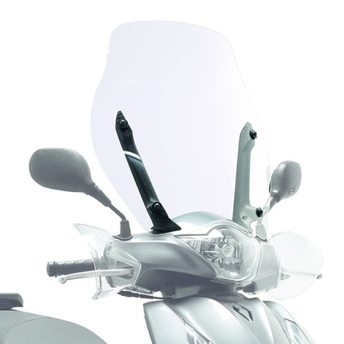 GIVI parabrezza trasparente da montare su attacchi originali per HONDA SH 125 i ABS - SH 150 i ABS 2012 / 2016