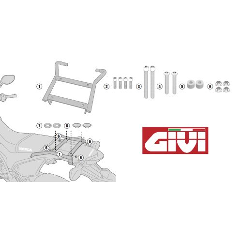 Attacco Bauletto GIVI SR1159 Posteriore per Honda CRF 250 L Rally