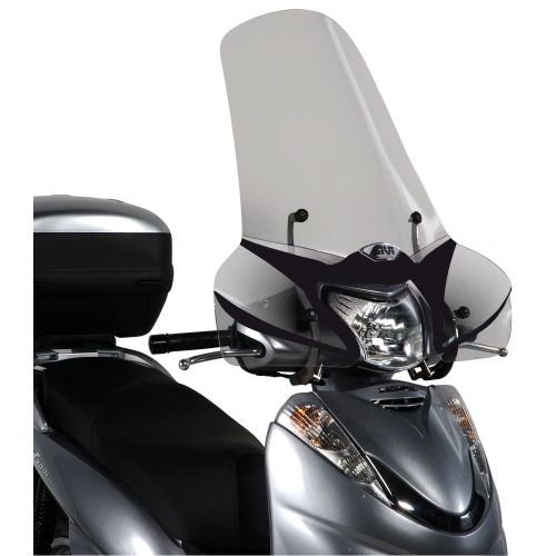 GIVI Parabrezza trasparente 58,5 x 68 cm con serigrafia e attacchi per HONDA SH 300i 2007 / 2010