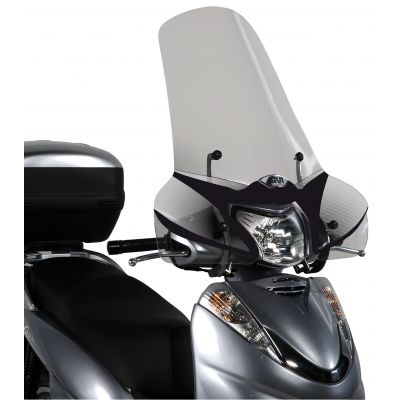 GIVI Parabrezza trasparente 58,5 x 68 cm con serigrafia e attacchi per HONDA SH 300i 2007 / 2010