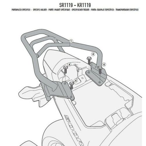 Attacco Bauletto GIVI SR1119 Posteriore per Honda CB 500 F CBR 500 R