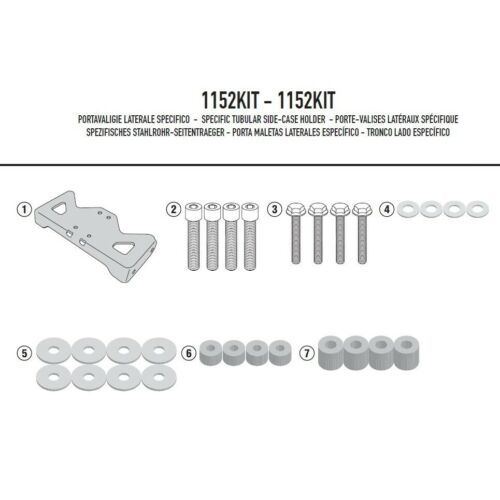 Kit Hardware GIVI 1152KIT Fissaggio Telai Laterali per Honda CB 500 F