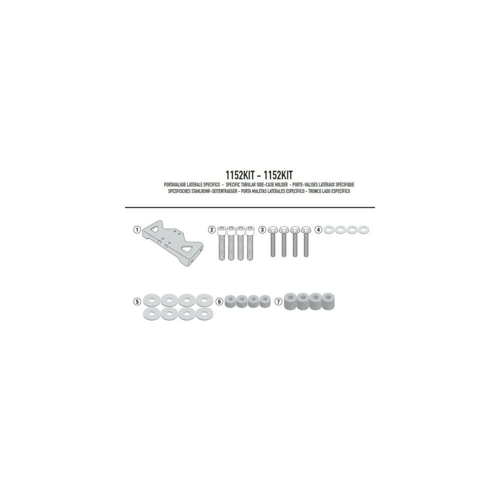 Kit Hardware GIVI 1152KIT Fissaggio Telai Laterali per Honda CB 500 F