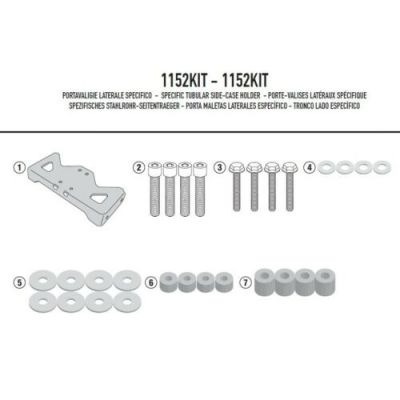 Kit Hardware GIVI 1152KIT Fissaggio Telai Laterali per Honda CB 500 F