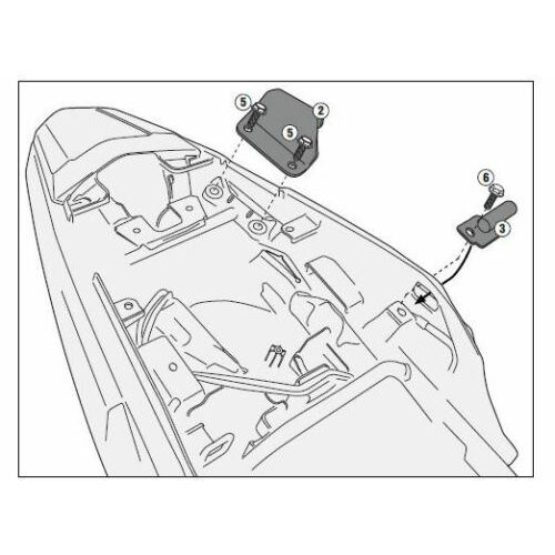Kit Attacchi GIVI 1121KIT per Telai Laterali senza Bauletto Honda 500