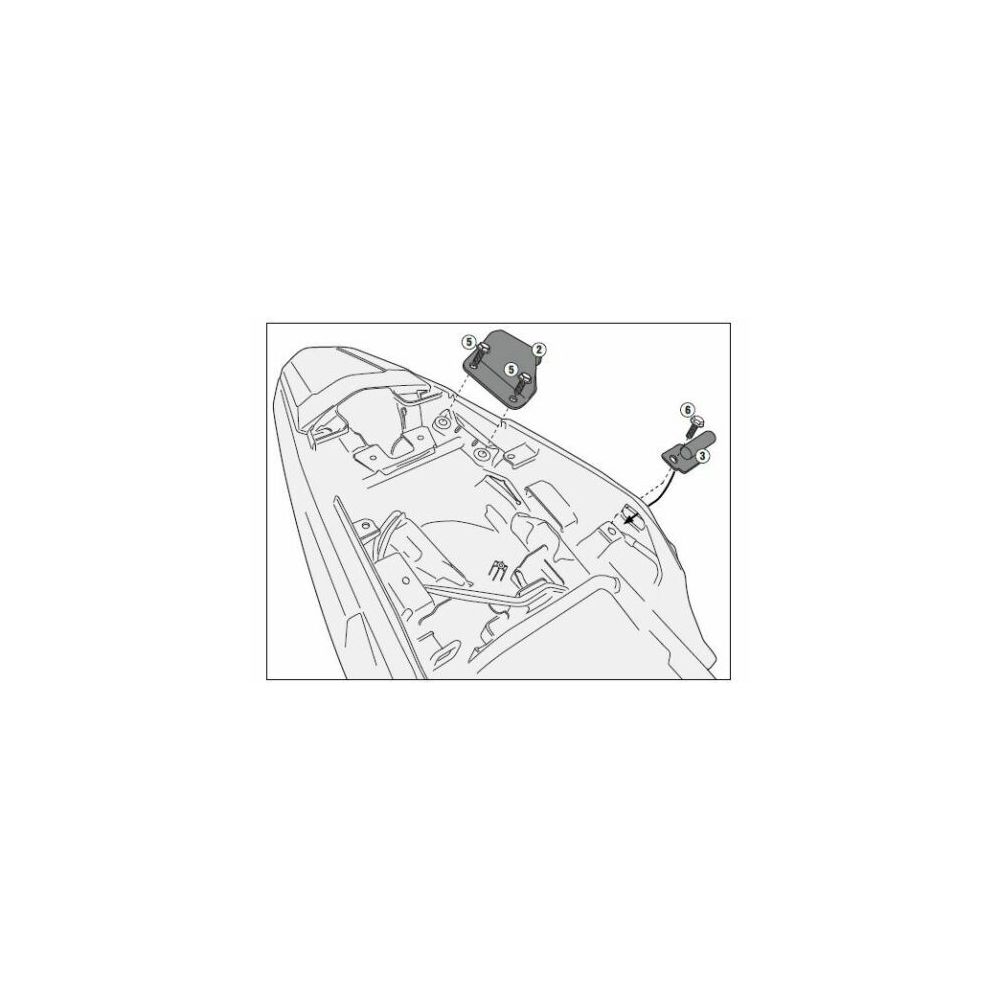 Kit Attacchi GIVI 1121KIT per Telai Laterali senza Bauletto Honda 500
