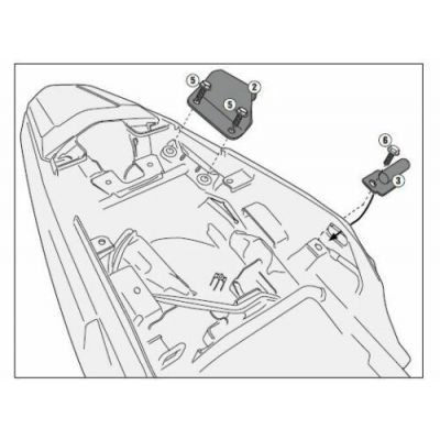 Kit Attacchi GIVI 1121KIT per Telai Laterali senza Bauletto Honda 500