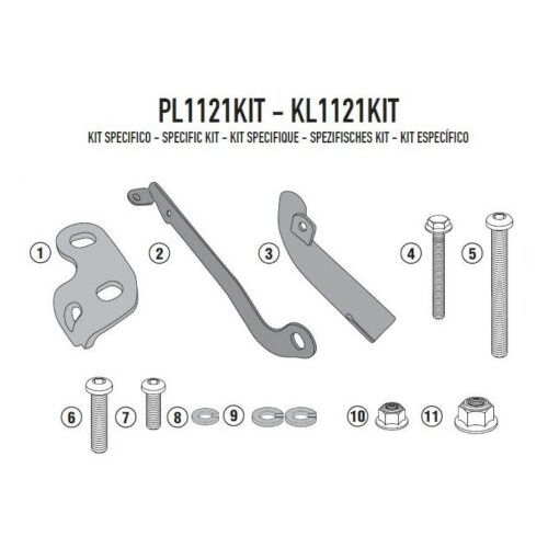 Kit Montaggio GIVI PL1121KIT per Telai Laterali Honda CB 500 X 2017 - 2018