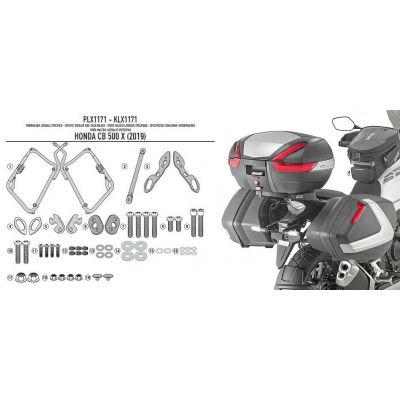 GIVI Portavaligie laterale per valigie V35 - V37 MONOKEY SIDE per HONDA CB 500 X 2019 / 2023 - NX 500 2024 / 2025