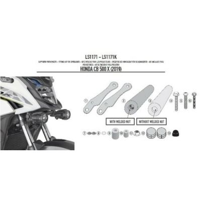 GIVI Kit di attacchi per montare i faretti S310 - S322 per HONDA CB 500 X 2019 / 2023