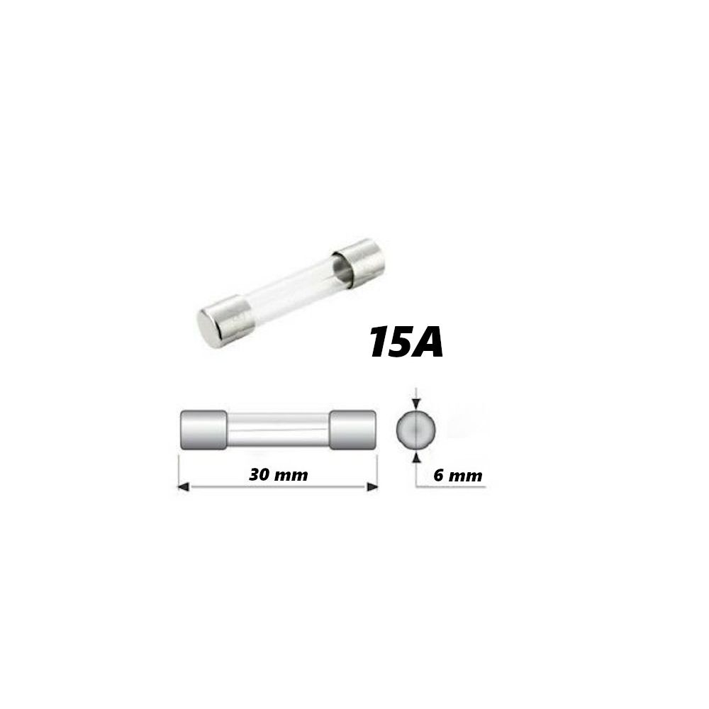 14697 Fusibile a tubo in vetro 15A 30mm