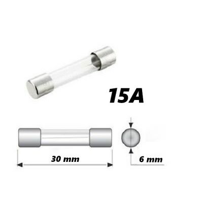 14697 Fusibile a tubo in vetro 15A 30mm