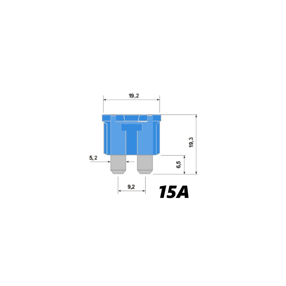 14704 Fusibile a lama serie medio azzurro 15A