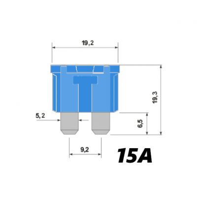 14704 Fusibile a lama serie medio azzurro 15A