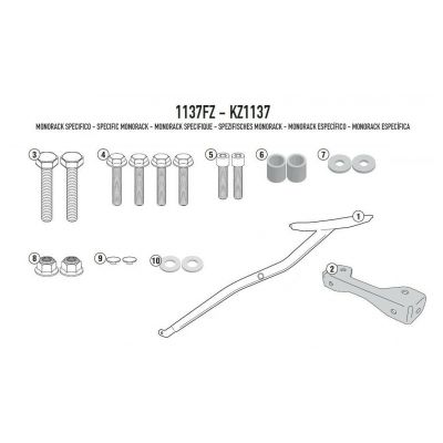 Attacco Posteriore GIVI 1137FZ per Bauletti su Honda CB 650F CBR 650F