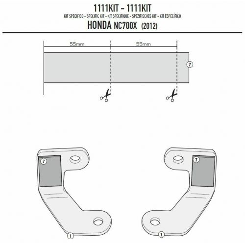 Kit per montare portavaligie laterale senza attacco posteriore GIVI per HONDA NC 700 S - NC 700 X - NC 750 S -  NC 750 X 2012/15