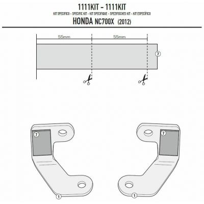 Kit Attacchi GIVI 1111KIT Telai Laterali per Honda NC 700 750 S X