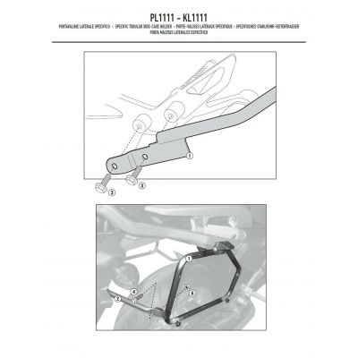 GIVI Portavaligie laterale per valigie MONOKEY - RETRO FIT HONDA NC 700 S - NC 700 X 2012 2013 - NC 750 S - NC 750 X 2014 2015