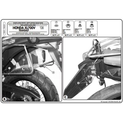 Telaietti GIVI T221 Borse Morbide per Honda Transalp 700 2008 - 2013